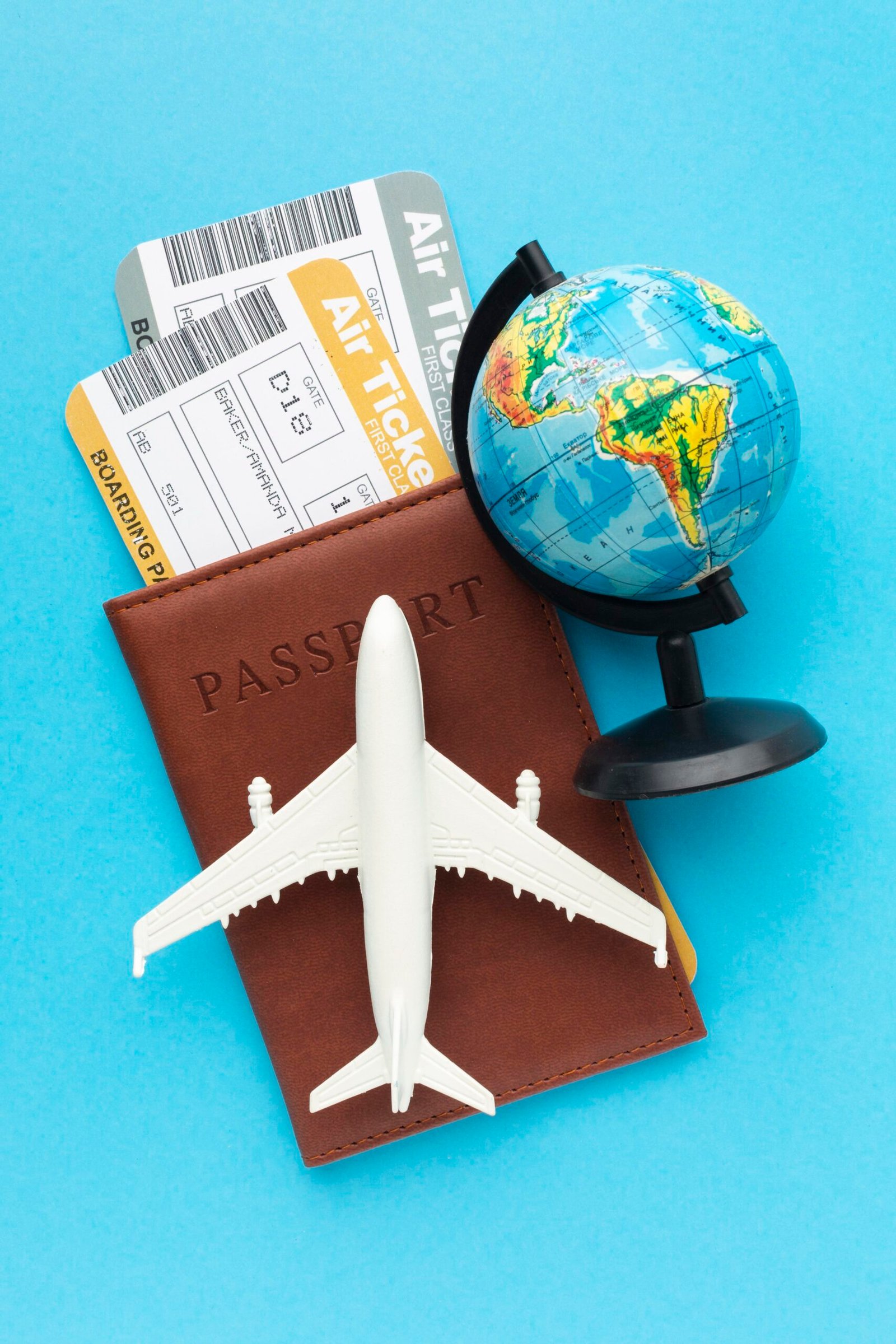 Home Top View Passport Tickets Arrangement Scaled